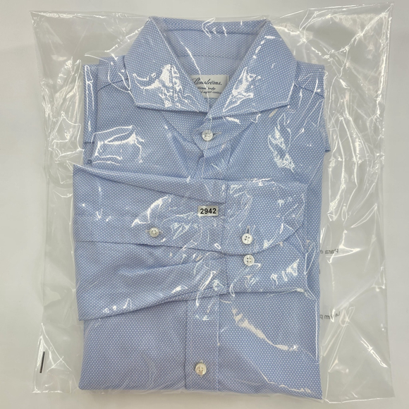 Stenströms Light Blue Micro Texture Dress Shirt Men’s 15.75 40 Fitted Cotton - Picture 13 of 13